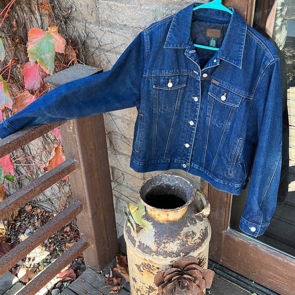 Ralph Lauren Denim Lined Jacket Size Large EUC - Picture 4 of 9